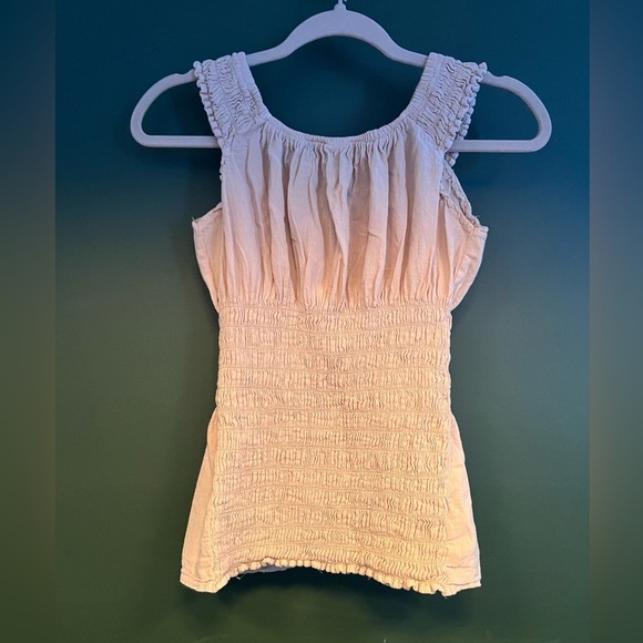 Beige Cotton & Crochet Top - Picture 3 of 7
